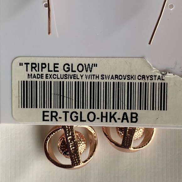 Butler Rose Gold Swarovski Crystal Necklace & Earrings - Picture 7 of 13